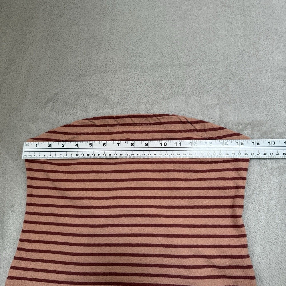 Free People Free-Est Sailor Tube Top Set Women M Burnt Henna Stripe Resort Beach - Picture 10 of 16